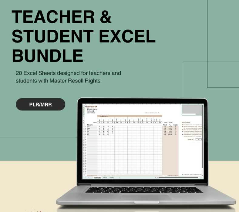 Excel Sheets Template for Teachers & Students