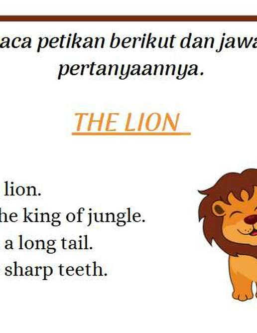 Worksheet Belajar Baca Bahasa Inggris Untuk Anak